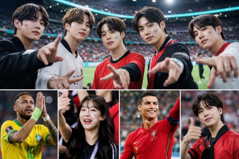 world cup kpop featured image - K-Pop Idols at the World Cup Spark Viral Crossovers—From Matchday Cheers to Sports-Star Shout...