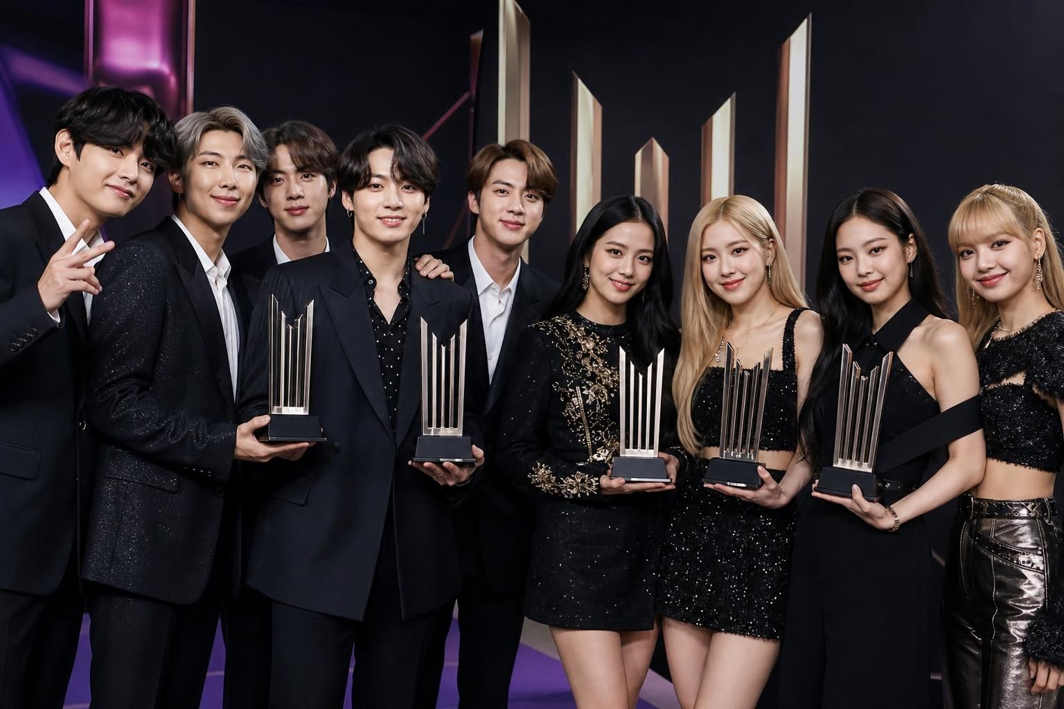 Japan music awards Image showing the article's key context - According to the news digest, BTS and BLACKPINK were among the m...