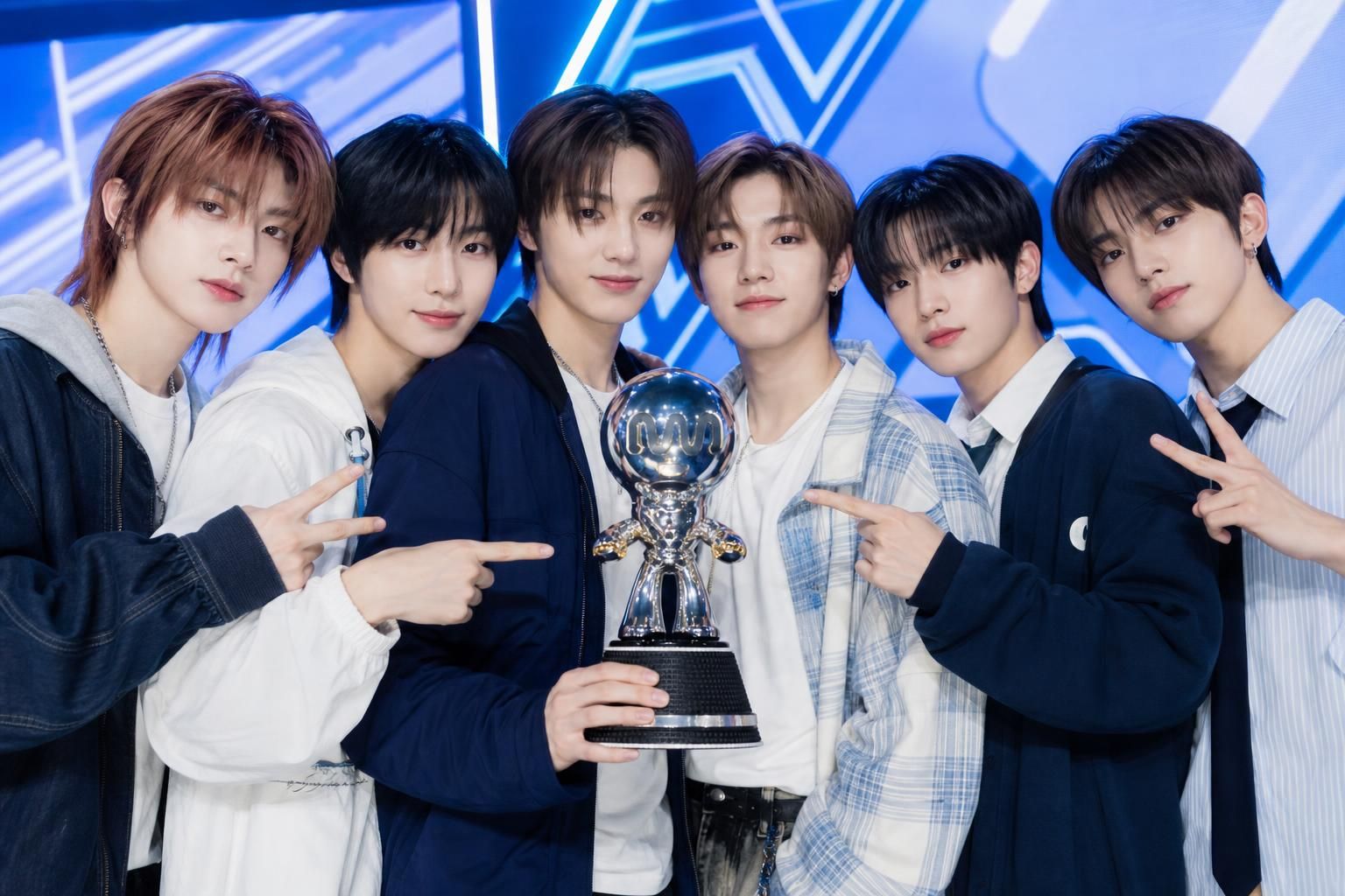 music trophy Image showing the article's key context - According to the Music Bank announcement, BOYNEXTDOOR won the weekly K...