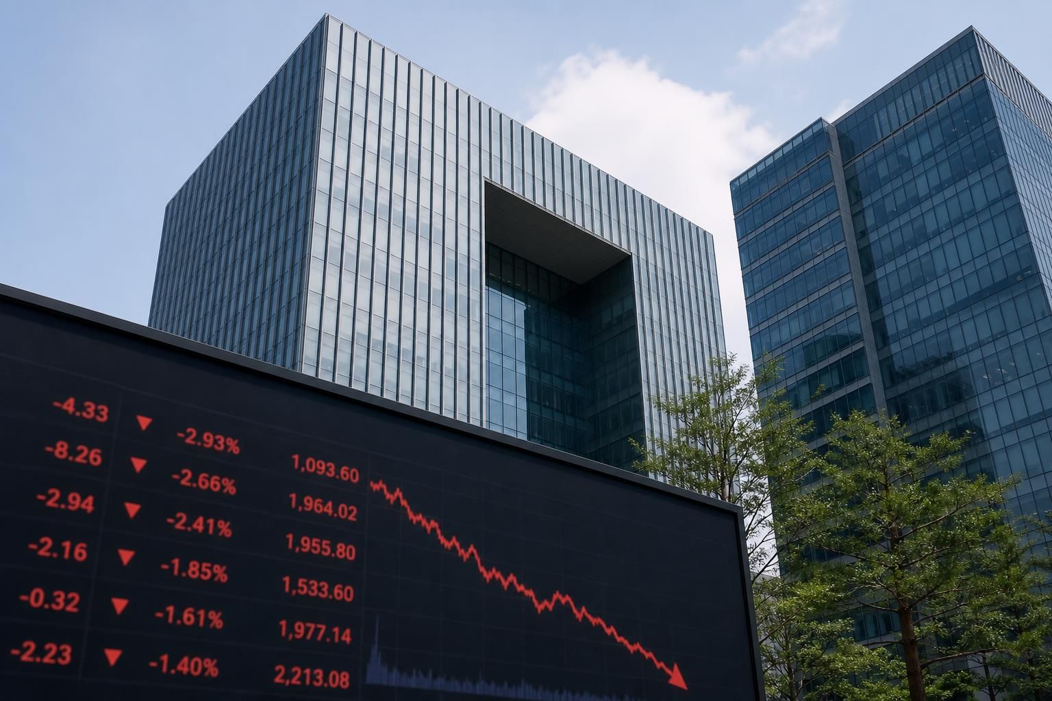 [Korean media building, stock] Image explaining the article's impact and background - For media organizations, liquidity prob...