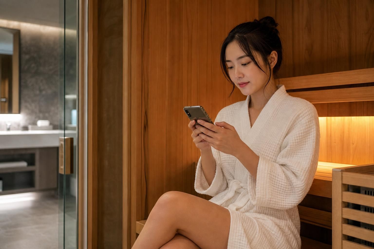 [home sauna, privacy, smartphones] Image explaining the article's impact and background - Jang’s comments align with long-run...