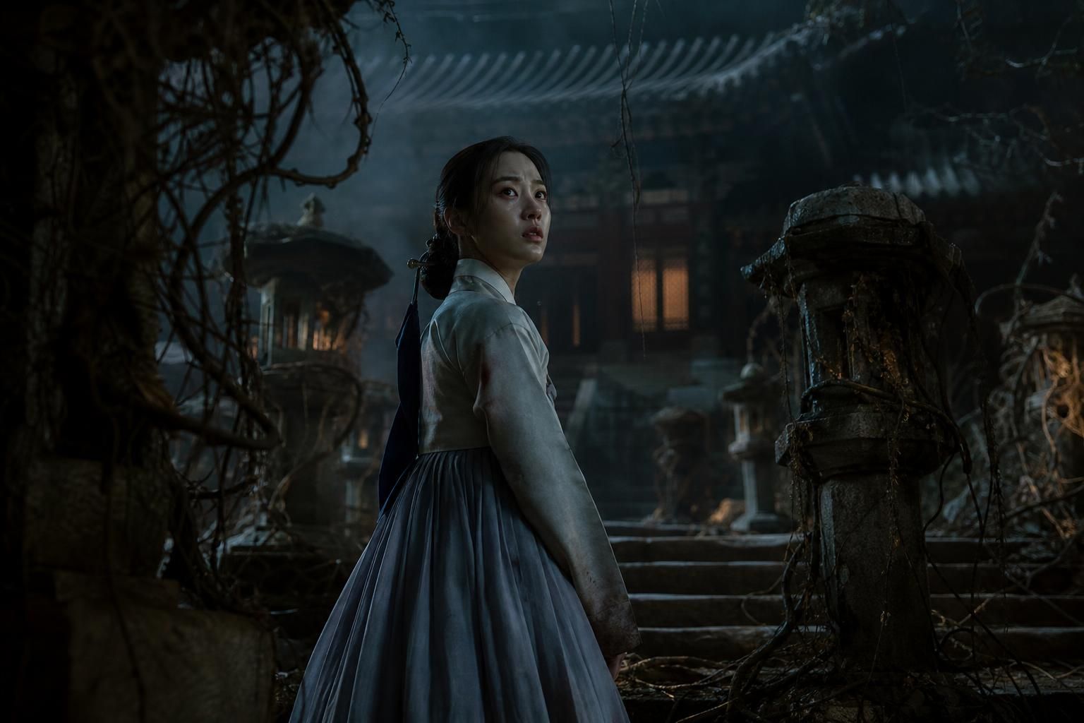 cursed palace Image showing the article's key context - The poster’s imagery leans heavily into foreboding symbolism. Gu Cheo...