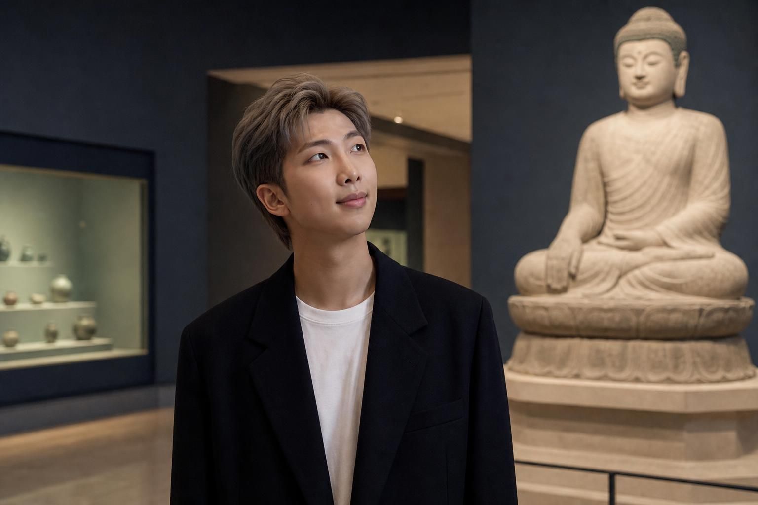 cultural ambassador Image showing the article's key context - RM’s new role centers on helping the National Museum of Korea p...