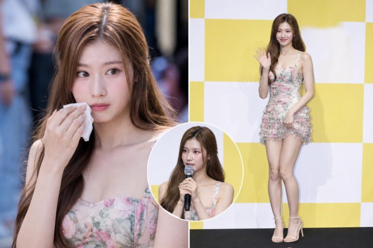 Sana outfit featured image - Sana Addresses Backlash Over Floral “Underwear” Mishap at TEAZEN x TWICE Event in Seoul