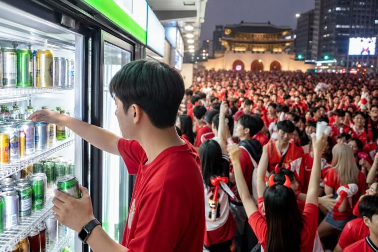 World Cup crowds featured image - World Cup crowds supercharge Seoul convenience stores, with beer sales reportedly jumping u...