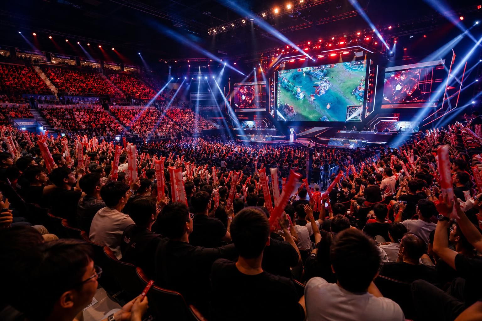 [eSports crowd, Vietnam event, gaming arena] Image showing the article's key context - The report highlights how e-sports is...