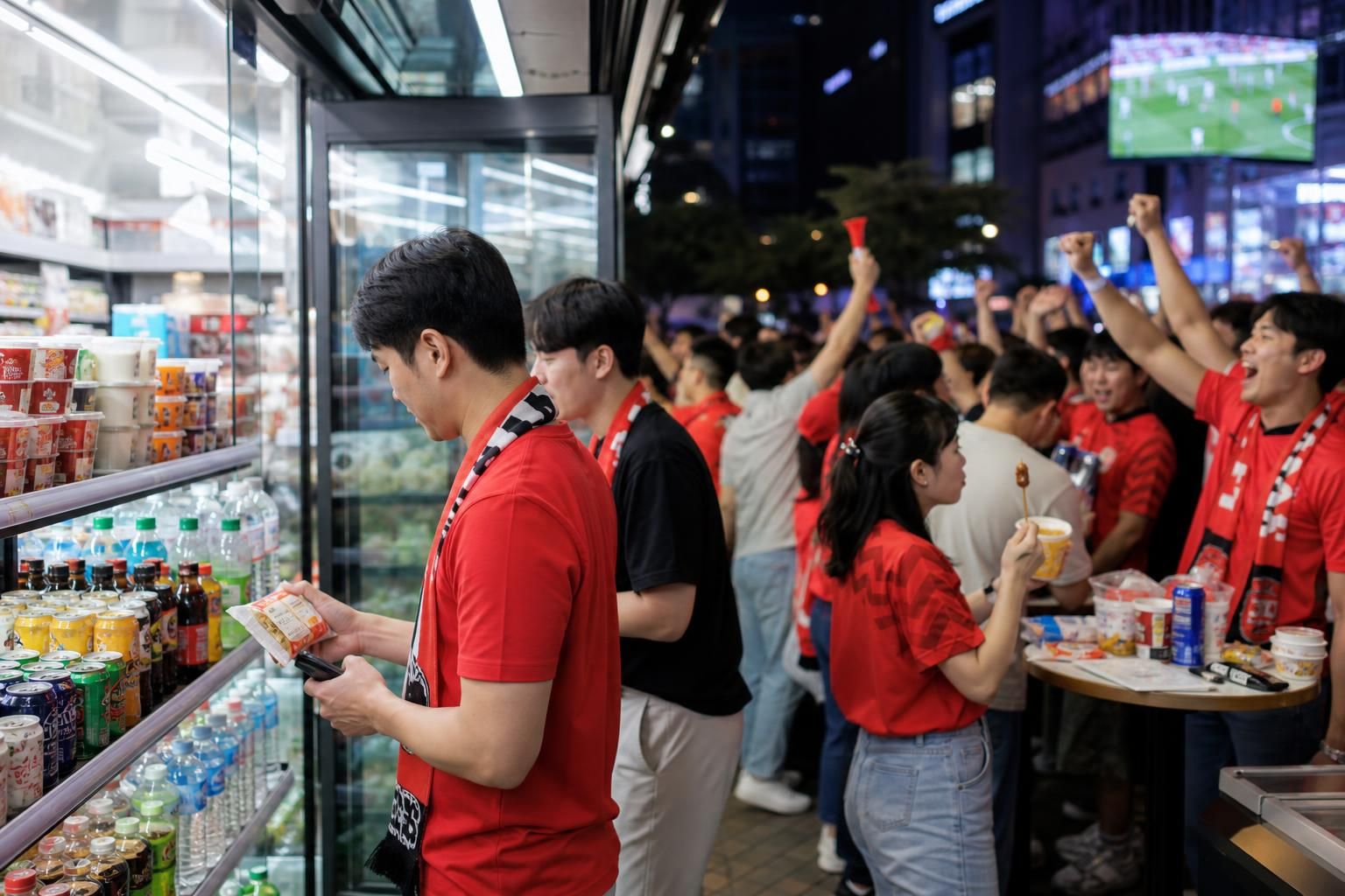 [World cup cheering, convenience stores, street food] Image explaining the article's impact and background - Major tournament...