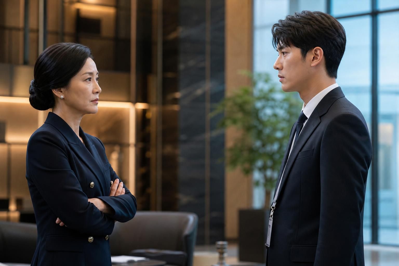 succession struggle Image explaining the article's impact and background - Another still captures a tense dynamic between Kan...