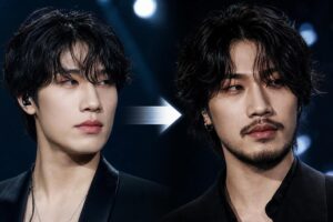 beard transformation featured image - Bang Yedam’s Beard-Driven “Visual Shock” Highlights the New Economics of K-Pop Virality