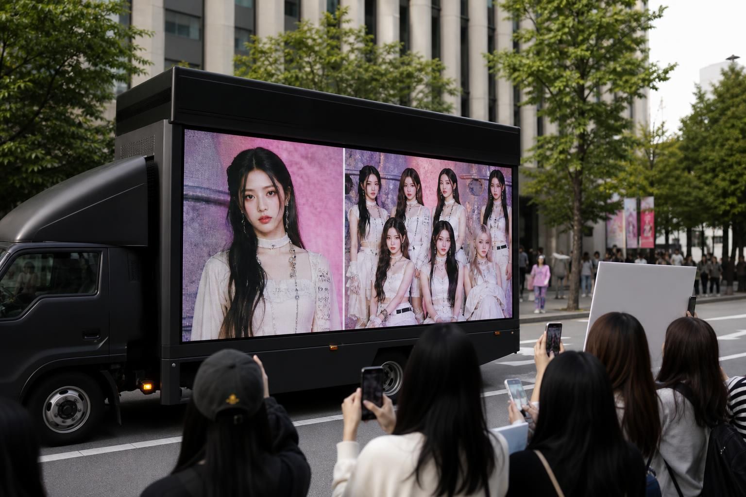 protest truck, idol styling, fandom dispute Image explaining the article's impact and background - Meanwhile, Carmen supporte...
