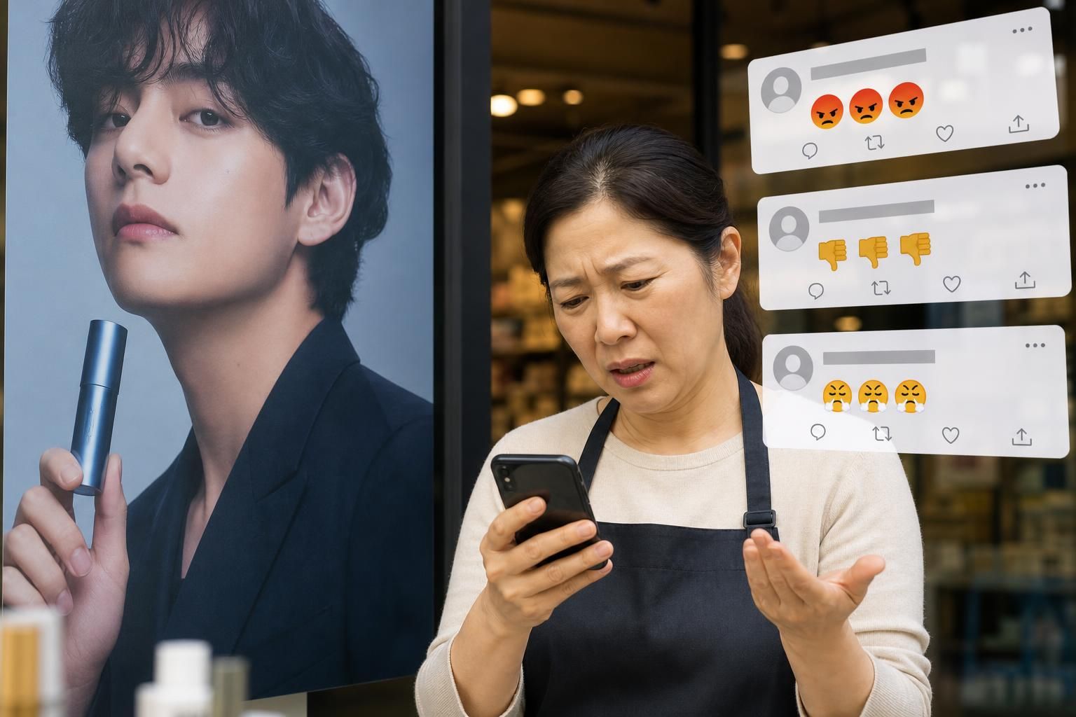 [celebrity branding, store owners, social media backlash] Image showing the article's key context - The reported scale of the...