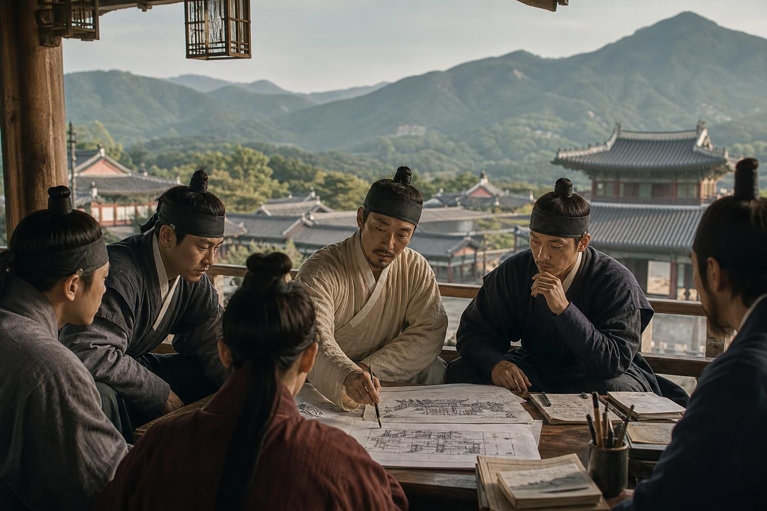 Joseon historical Image showing the article's key context - Ahn previously worked as an assistant director on the 2005 blockb...