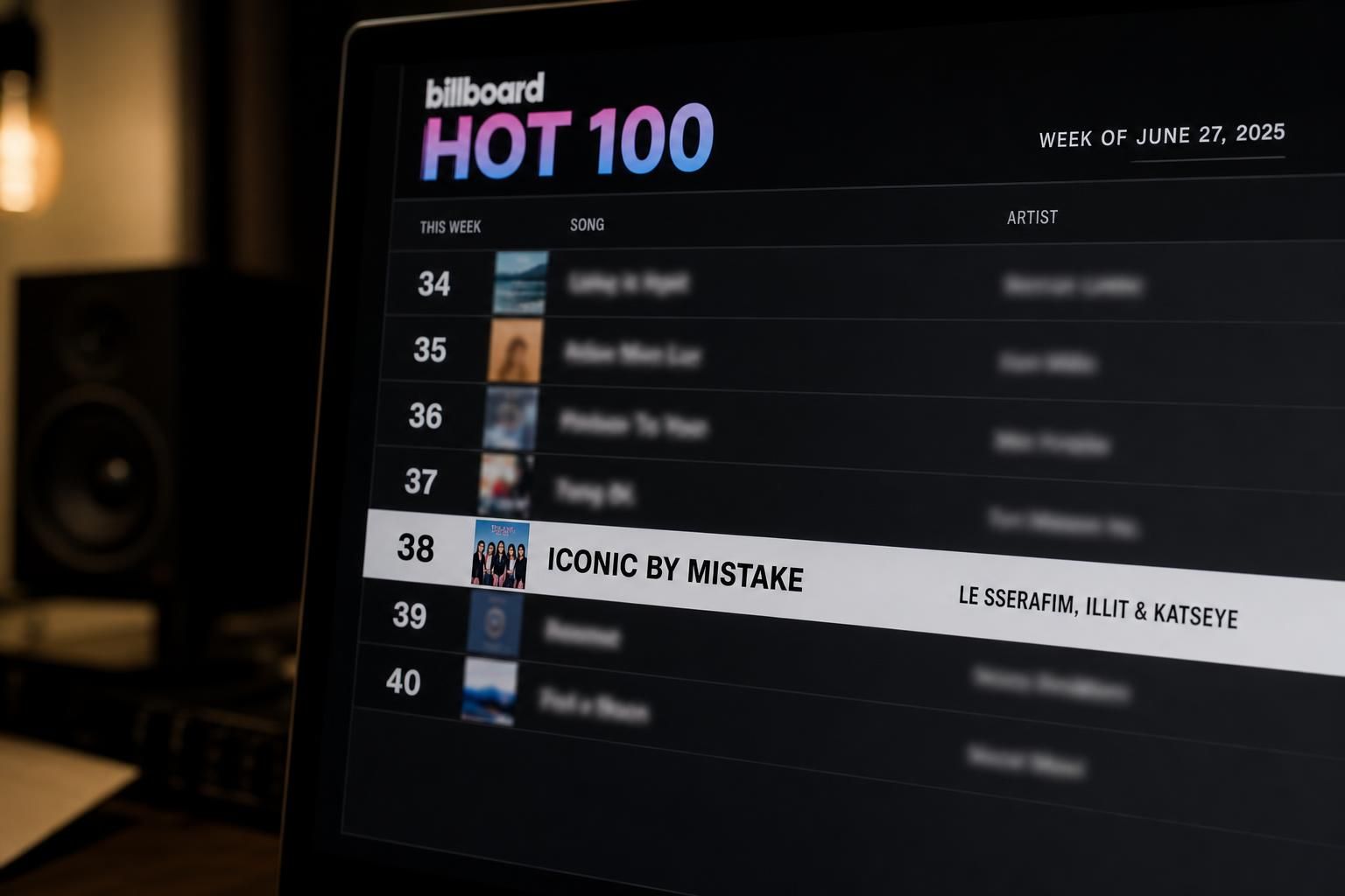 Billboard charts Image showing the article's key context - On June 23 (local time) , Billboard reported that “ICONIC BY MISTA...