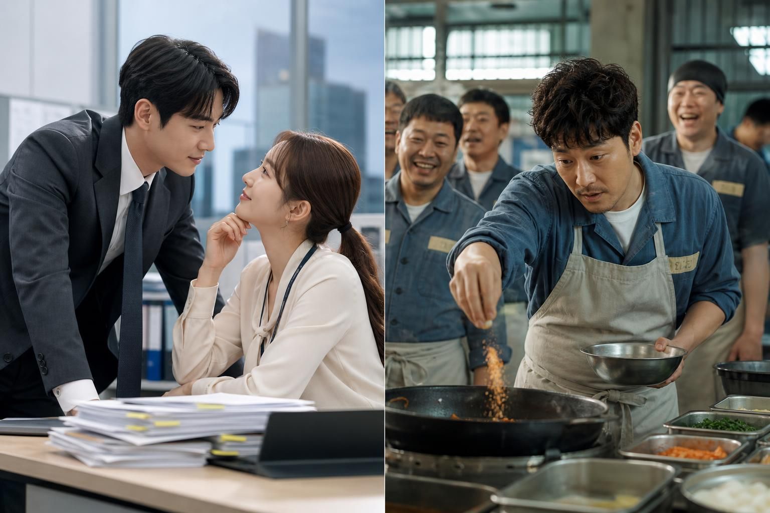 [prison kitchen, office romance, k-drama poster] Image showing the article's key context - Notably, the drama’s messaging has...