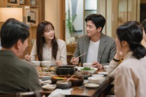 family dinner featured image - Hani and Ha Seok Jin Tease “Love on the Menu,” a Family Romance Fueled by Hardship and Reunion