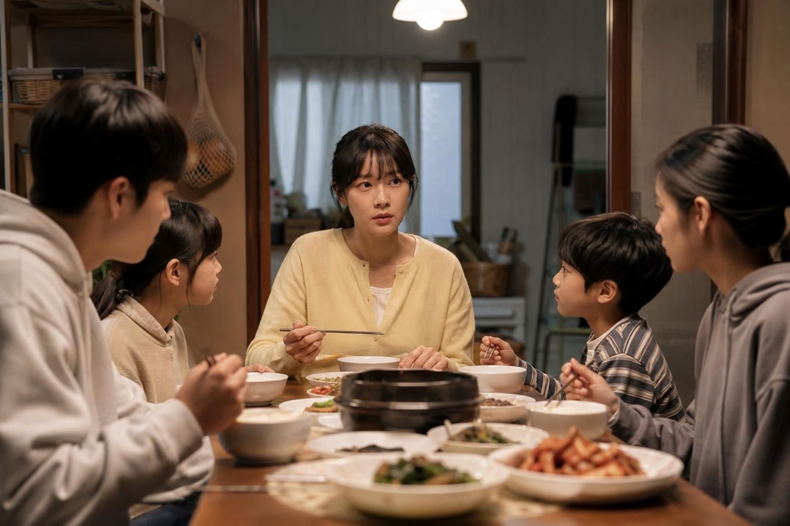 family dinner Image showing the article's key context - The newly dropped preview opens with Kim Moo Jin approaching Han Gyu...