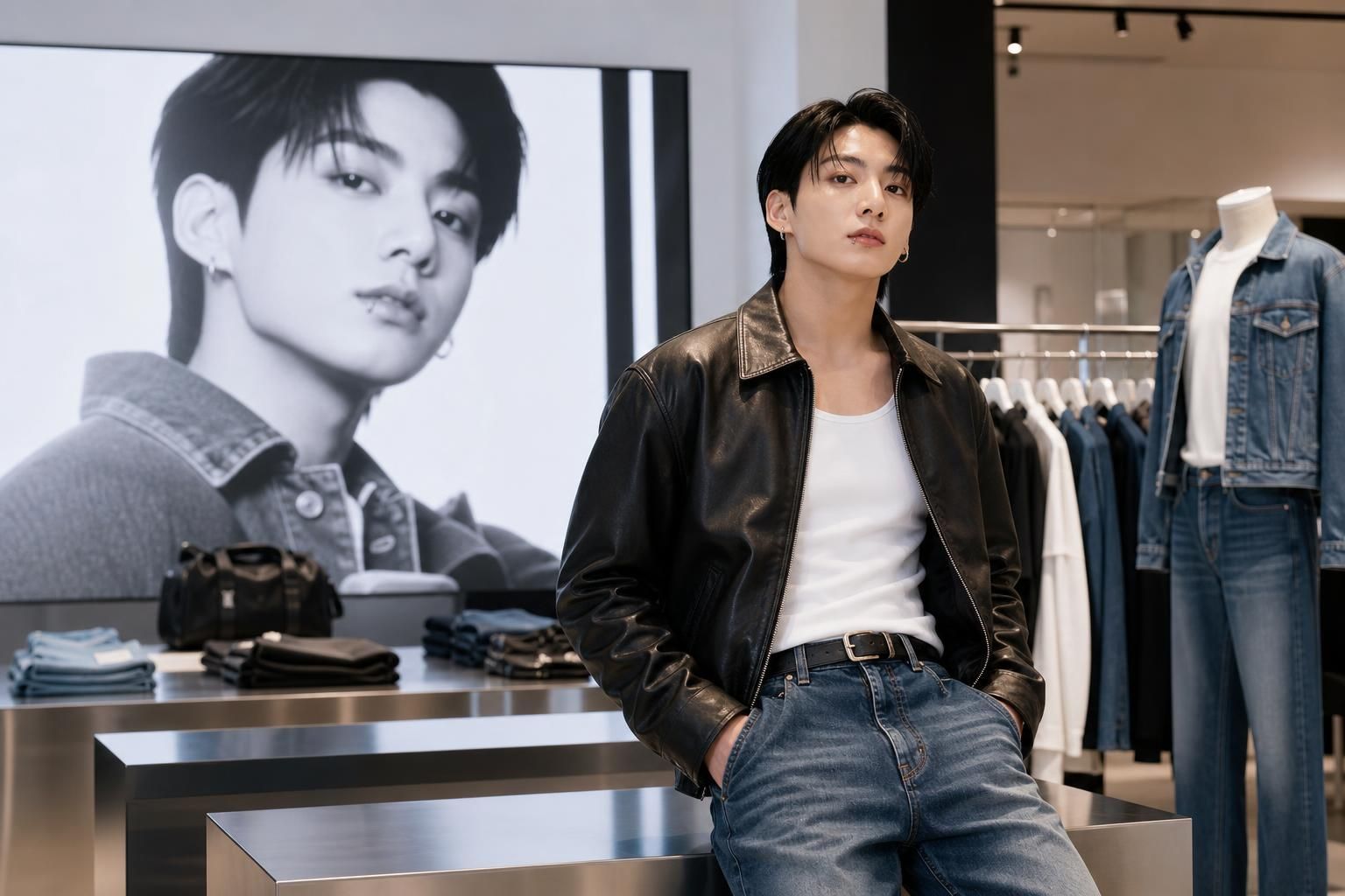 Jungkook Calvin Klein Image explaining the article's impact and background - Retail pricing for the capsule, according to PVH...