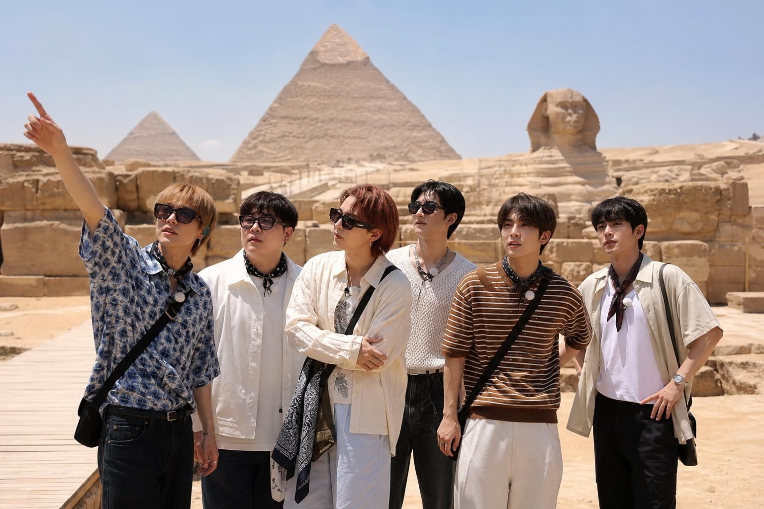 Egypt travel Image showing the article's key context - The cast is an all-star mix of K-pop and acting personalities, includi...