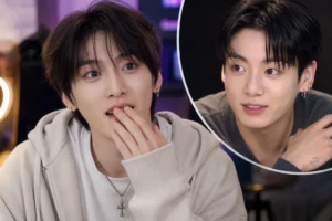 K-pop livestream moment between BTS Jungkook and BOYNEXTDOOR Jaehyun fan reactions