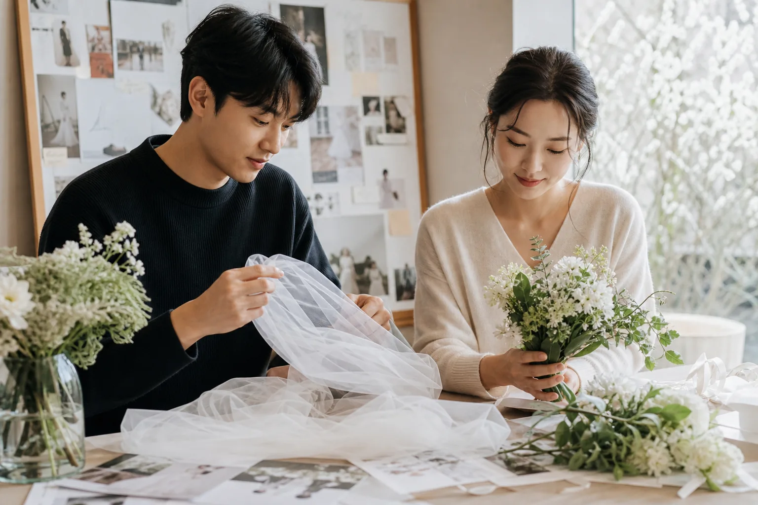 Couple wedding planning concept for Ryangha and Kim Hee interview coverage