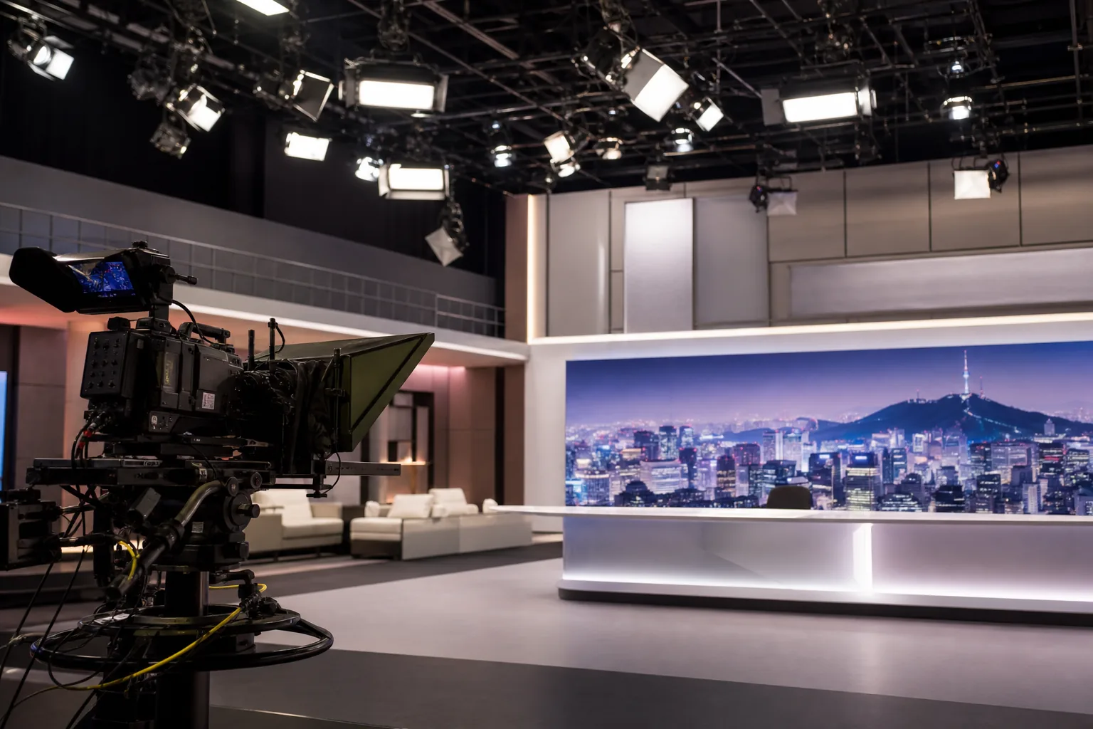 Korean entertainment media control room concept showing industry impact