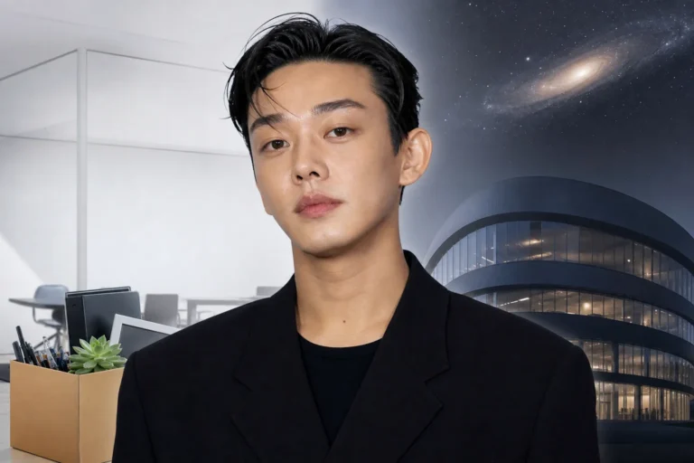 Editorial image representing Yoo Ah-in agency contract news and Korean entertainment management