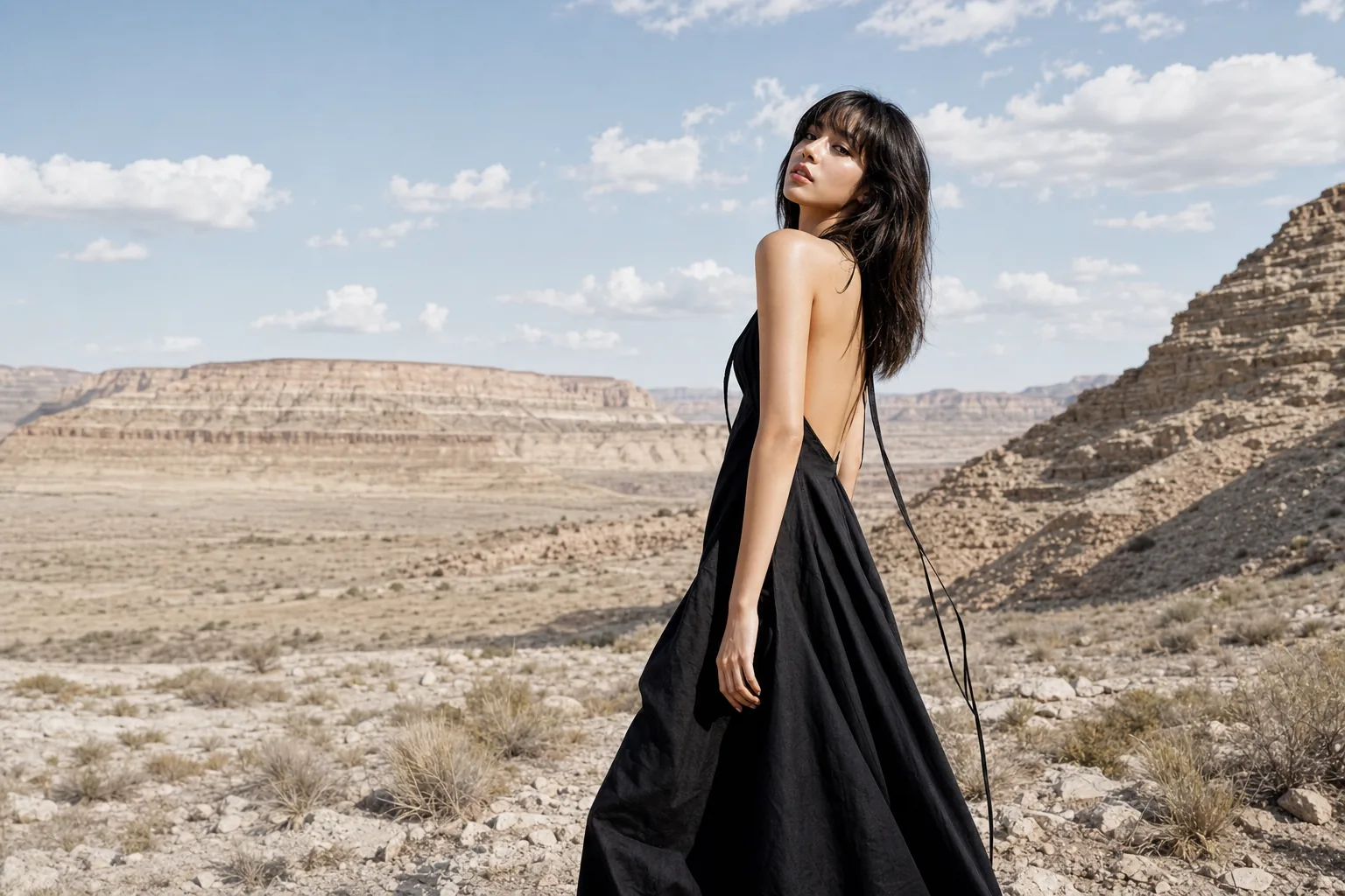 Utah desert inspired editorial image for BLACKPINK Lisa fashion news