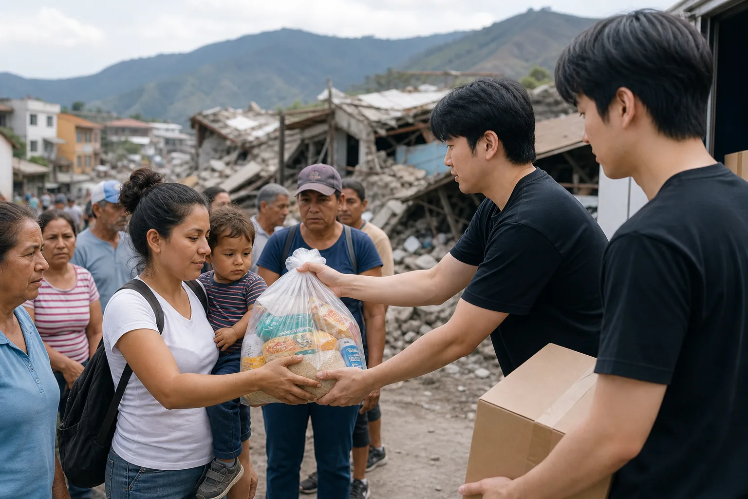 Emergency relief supplies prepared for families after the Venezuela earthquake