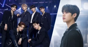 YOUNITE Eunsang departure news represented by a modern K-pop stage