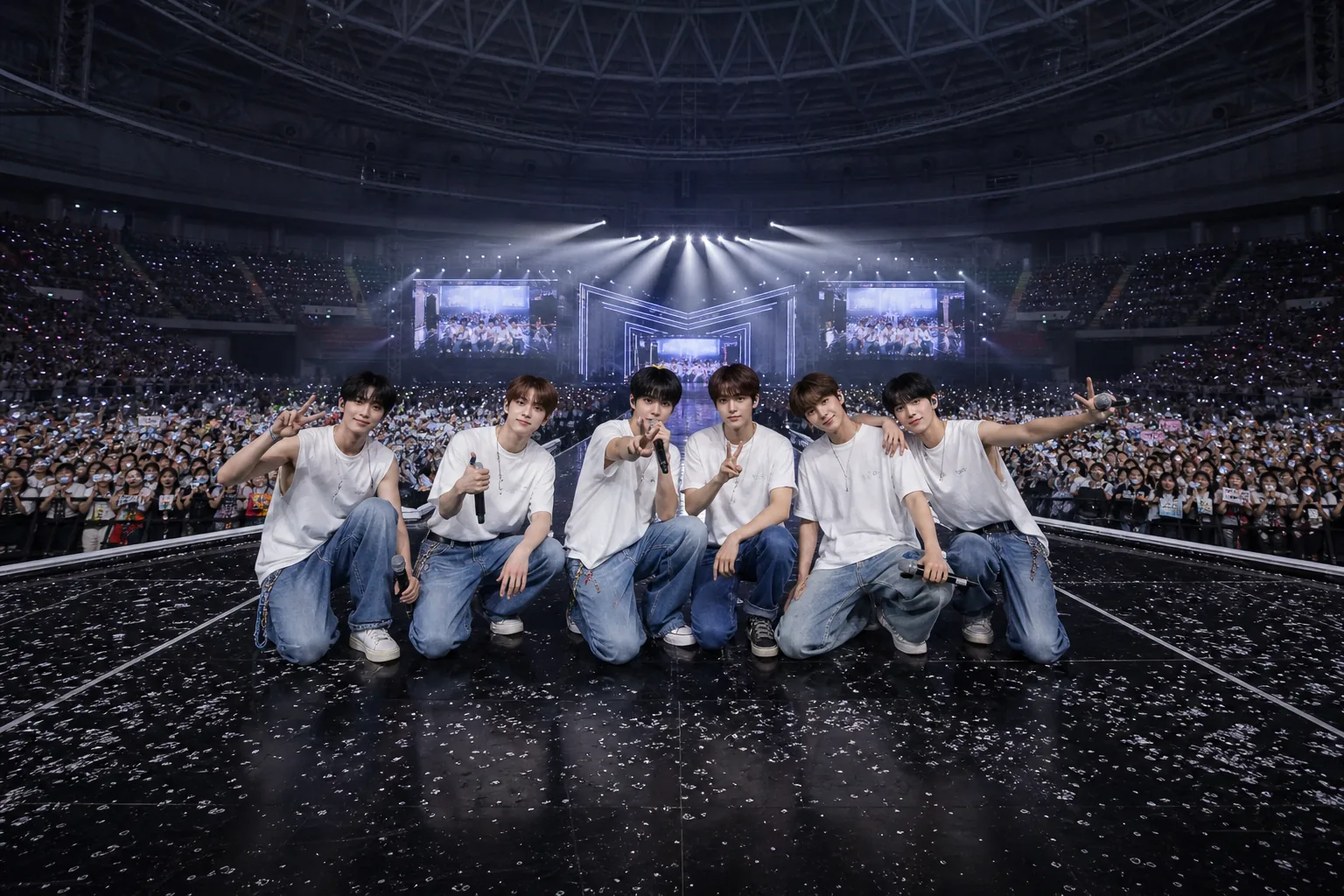 TWS concert stage with fans during 24/7 For You tour in Seoul