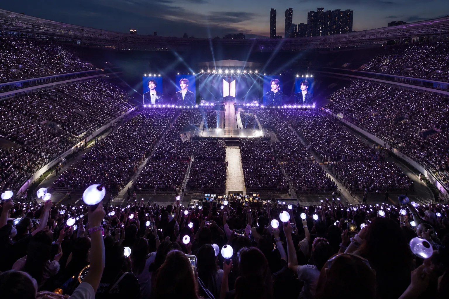 Global concert market data and stadium tour expansion for Korean pop music