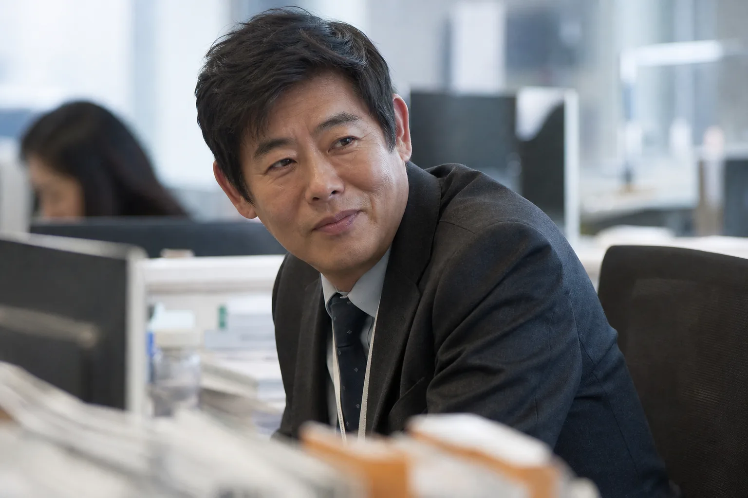 Korean office drama scene suggesting a team leader with a hidden action past