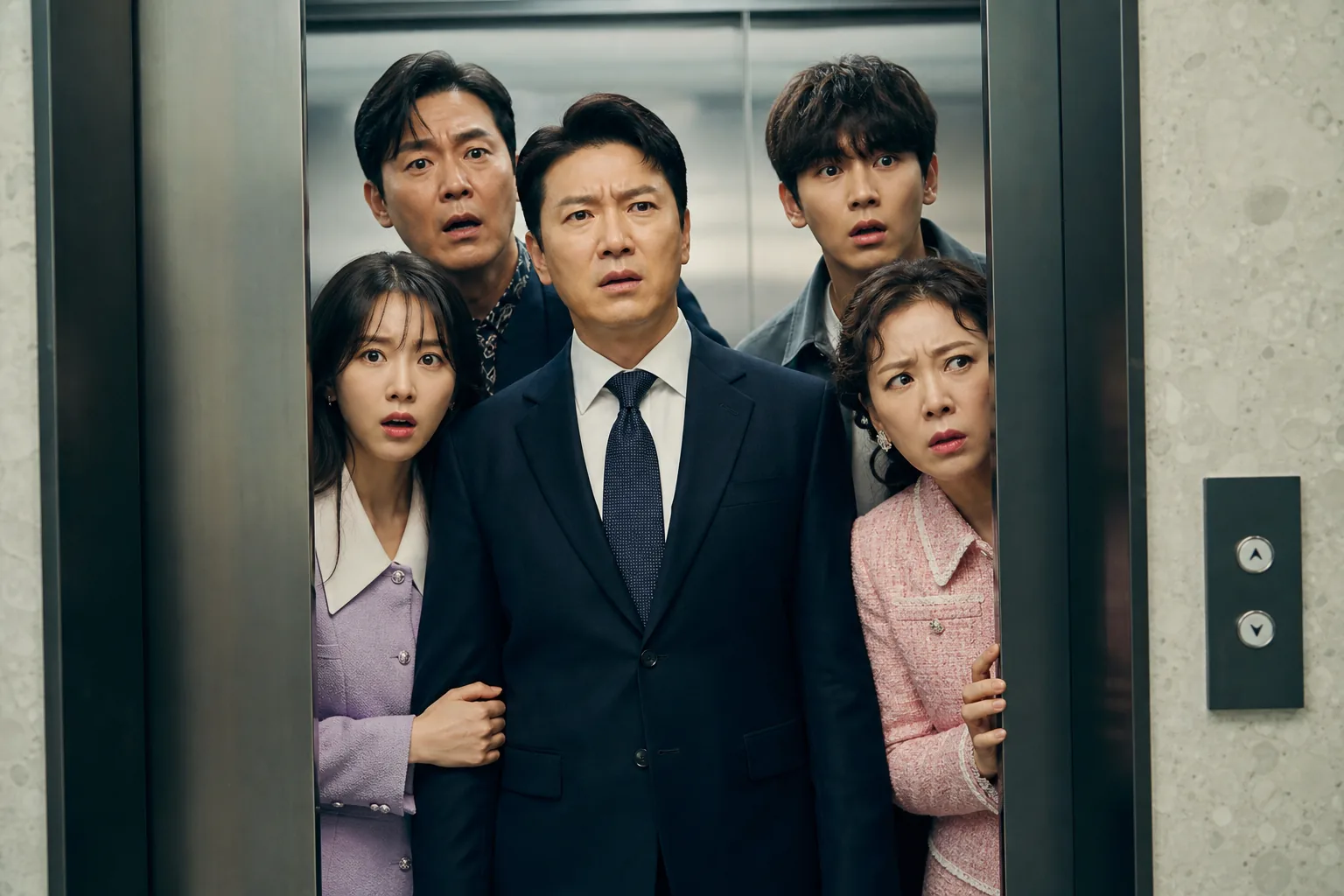 Fake family apartment residents council con in Korean drama The Apartment Job