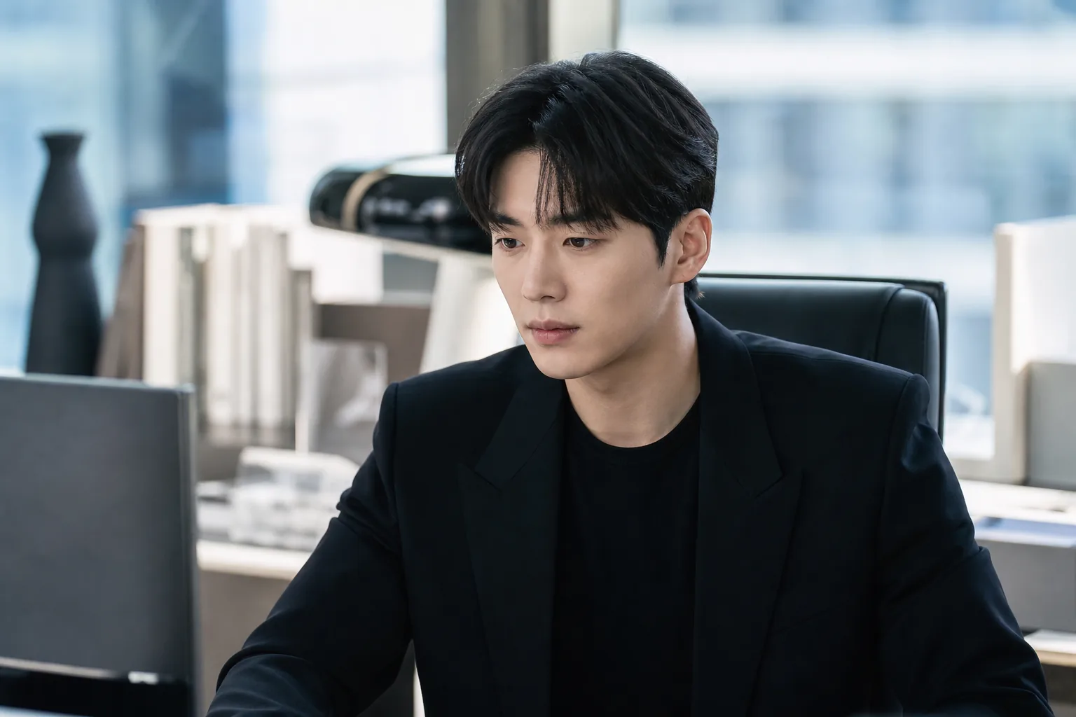 Modern fashion platform office setting for My Bias My Boss drama context