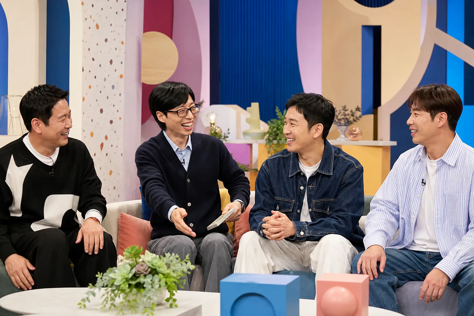 Korean entertainment viewers watching variety shows on multiple screens
