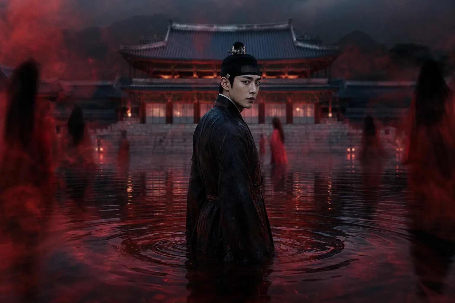 Ghost hunter and court lady mystery in a Korean royal palace drama