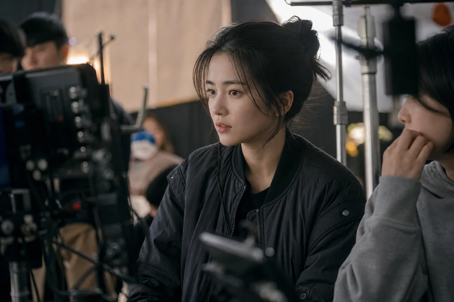 K-drama production office reviewing a webtoon adaptation casting plan