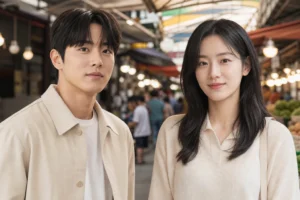 Traditional Korean market scene representing TV Chosun drama Sigor Amour casting news