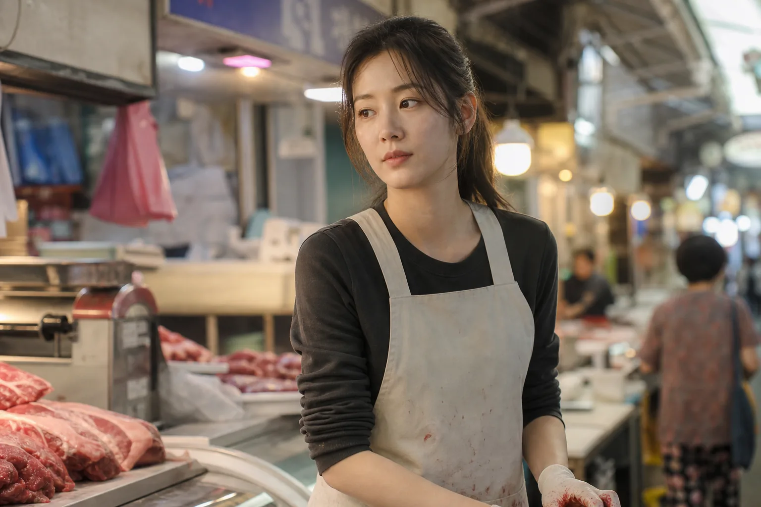 Community-focused Korean drama setting with market vendors and returning hometown character
