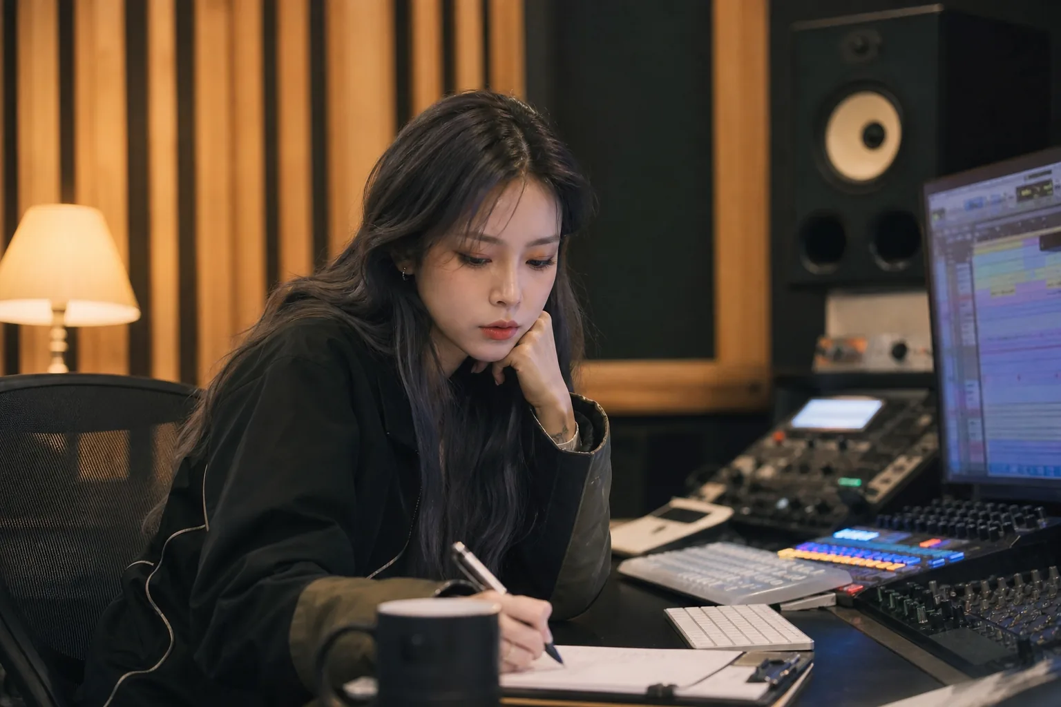 Music planning desk representing Korean solo artist contract decisions