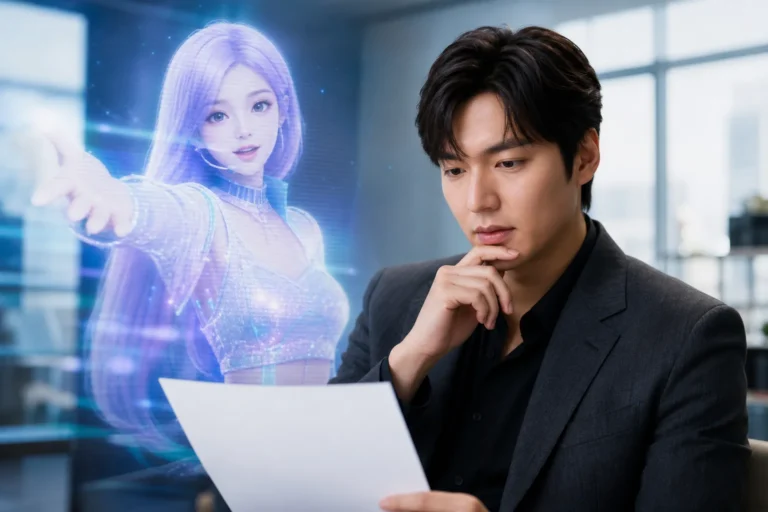 Lee Min Ho virtual idol rom-com casting news editorial image