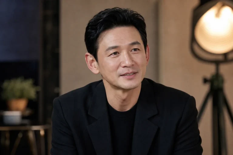 Korean actor interview studio scene for Hwang Jung Min alcohol break story