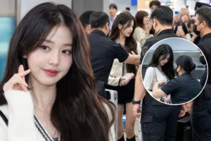 IVE Jang Wonyoung airport security news illustration