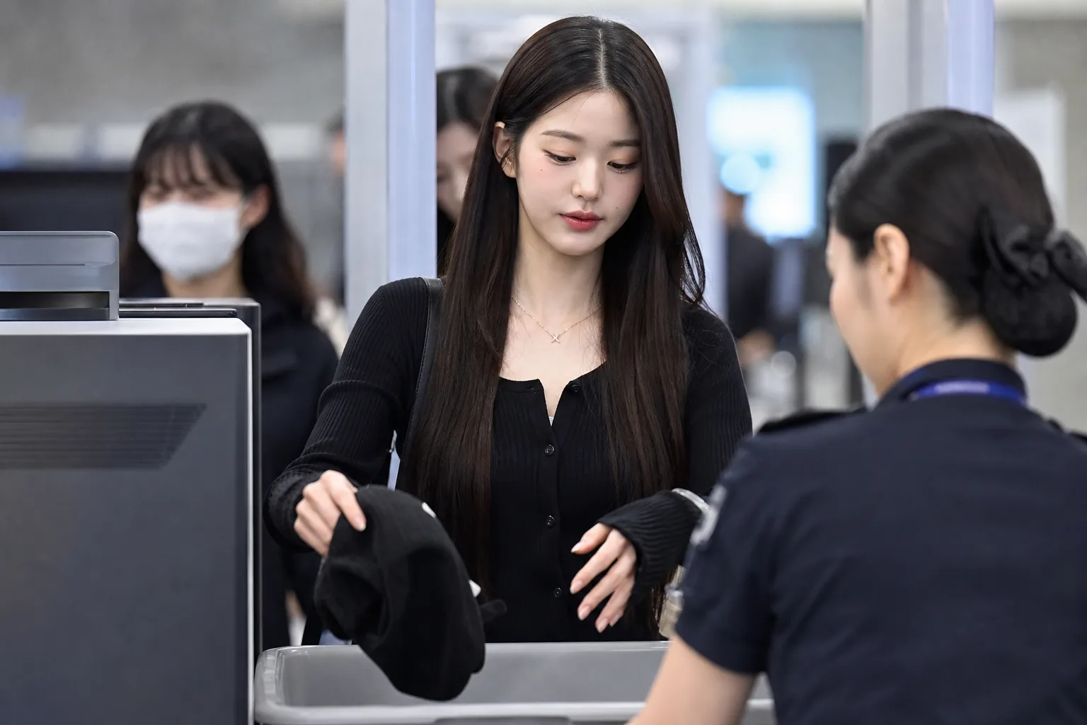 K-pop idol airport security screening public attention