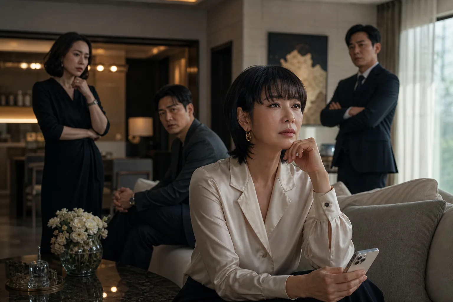 Korean entertainment drama cast preparing for black comedy premiere