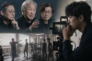 Hong Kong and Korean cinema industry discussion at a film event