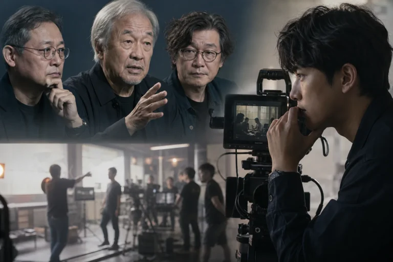 Hong Kong and Korean cinema industry discussion at a film event