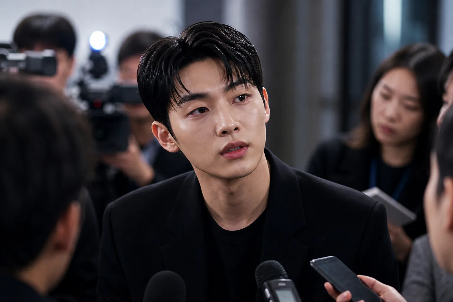 Editorial image explaining public scrutiny around a rising Korean drama actor