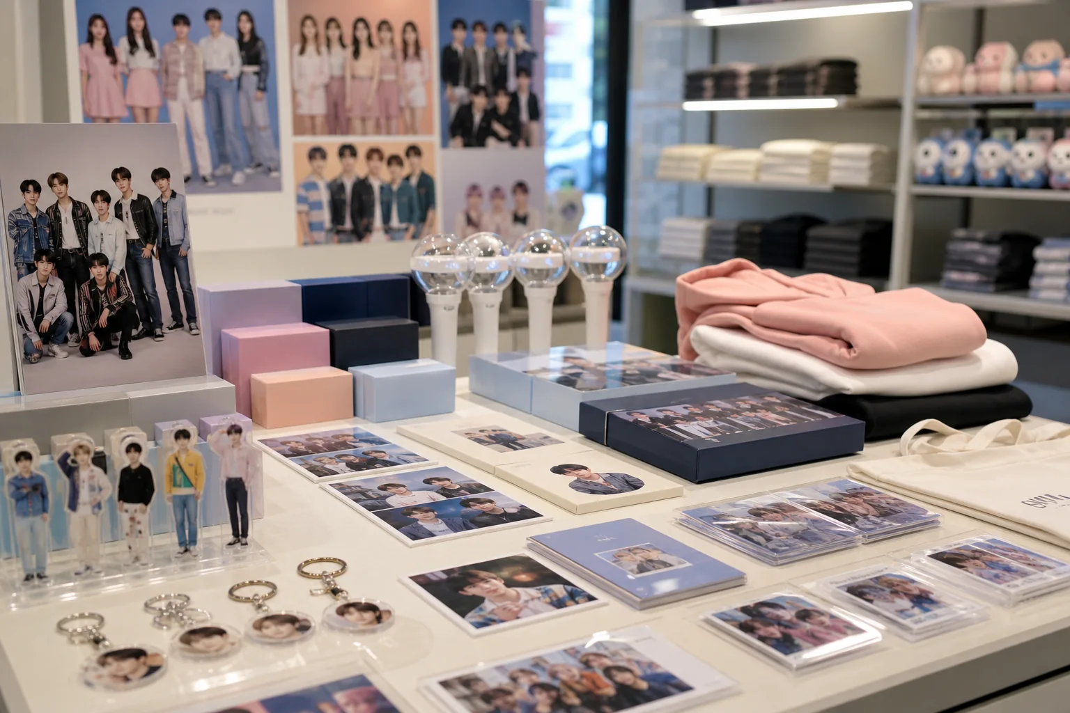 Official K-pop merchandise boxes prepared for Chinese fans