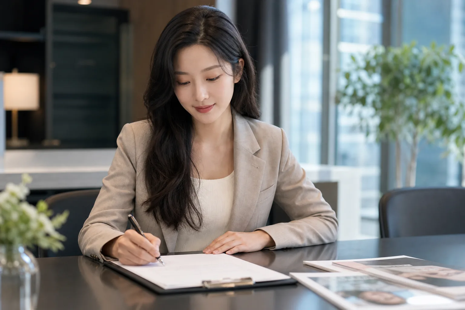 Korean entertainment agency office representing new actor signing